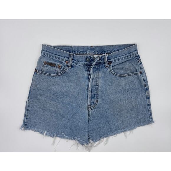 Calvin Klein Vintage 90s Distressed Denim Shorts - Picture 5 of 5